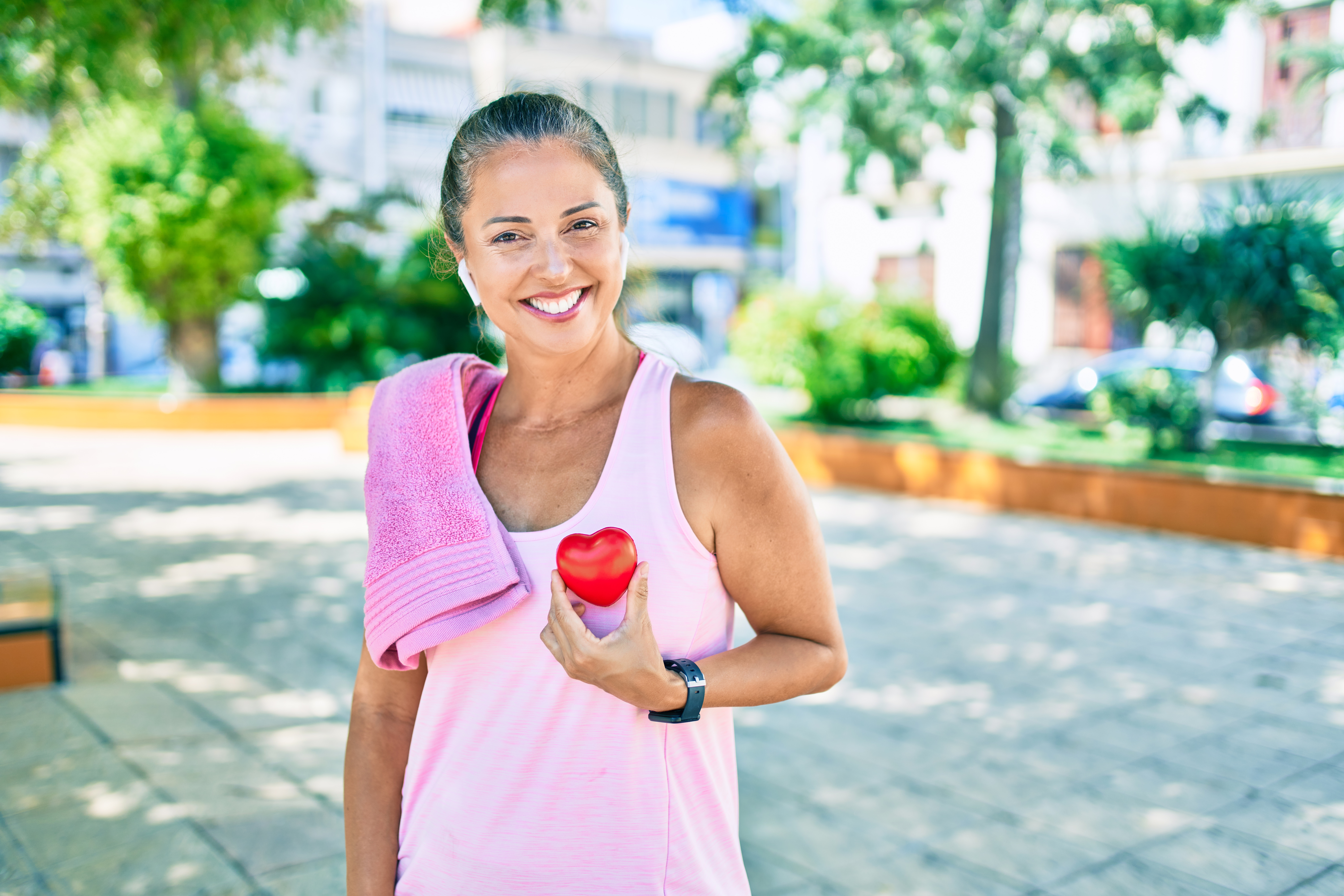 active woman promoting cardio health